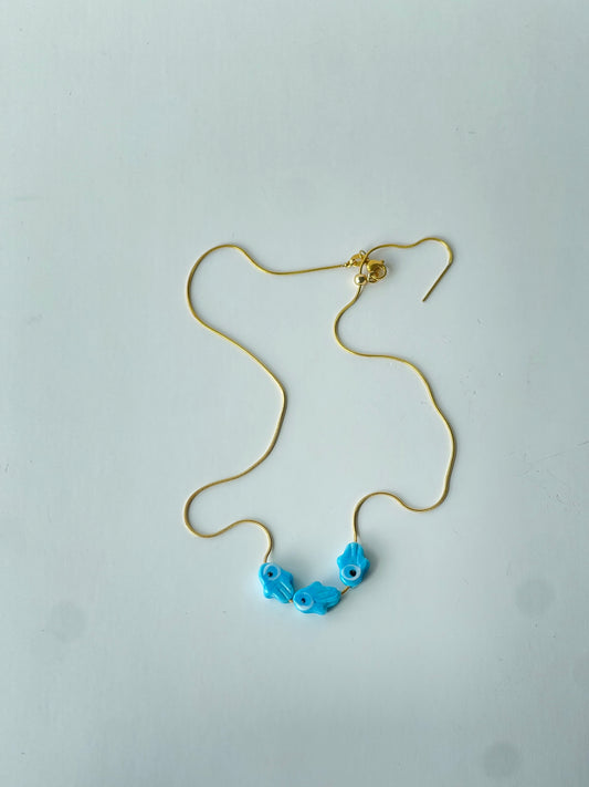 Triple Blue Hamsa